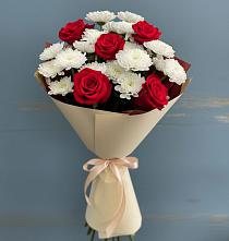 Букет цветов из:  Розы и Хризантемы в Новодвинске