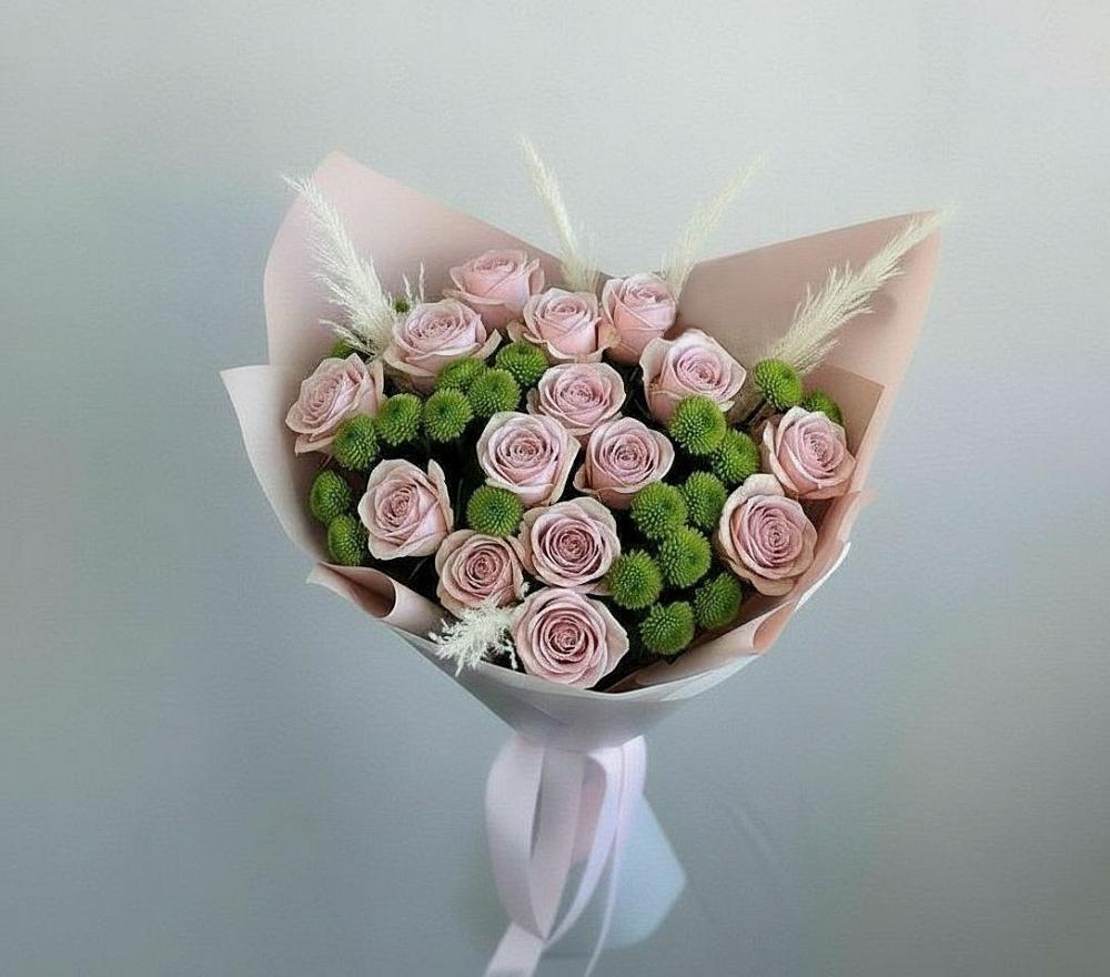 Букет цветов из: Розы и Хризантемы в Новодвинске