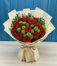 Букет цветов из:  Розы и Хризантемы #REPLACE_PRED# Новодвинске