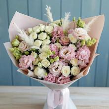 Букет цветов из:  Альстромерии и Розы #REPLACE_PRED# Новодвинске